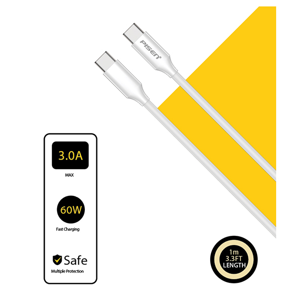 PISEN QUICK - Mr White USB-C PD 60W 1m, fully compatible